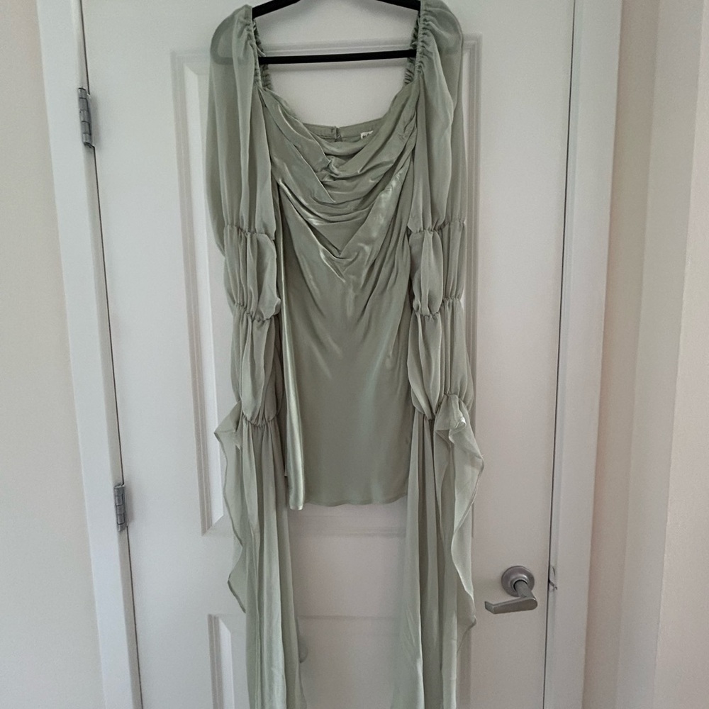 For Love And Lemons Light Green Long Sleeve Dress